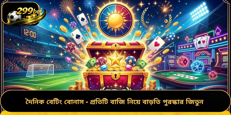 দৈনিক বেটিং বোনাস - প্রতিটি বাজি নিয়ে বাড়তি পুরস্কার জিতুন