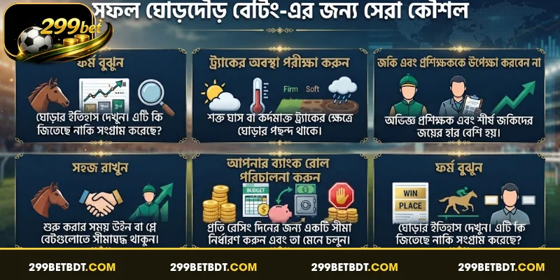 সফল ঘোড়দৌড় বেটিং-এর জন্য সেরা কৌশল